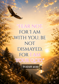 Orange Bible Verse A4 Template