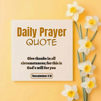 Orange Floral Daily Prayer Quote Logo template