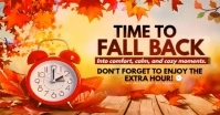 Orange Floral Daylight Saving Time Facebook Shared Image template
