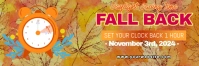 Orange Floral Daylight Saving Time Tajuk Twitter template