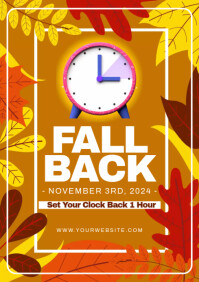 Graphics For Fall Back Fall back Template | PosterMyWall