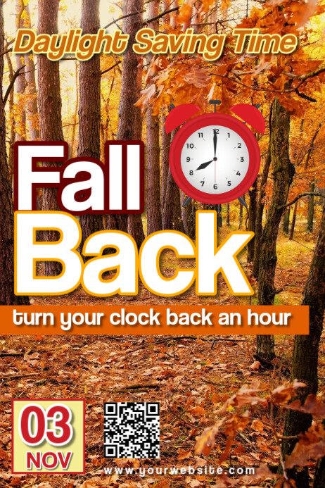 Plantilla de Orange floral fall back poster | PosterMyWall