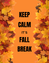 Orange Fall Break Announcement Volante Template
