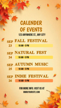 Naranja Fall Festival Events Instagram na Kuwento Template