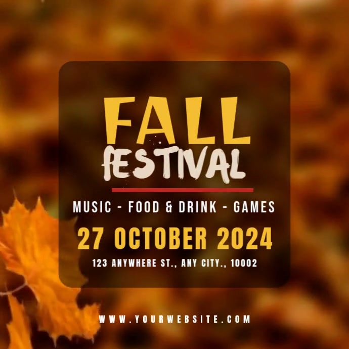 Copy of Orange Floral Fall Festival Pos Instagram | PosterMyWall