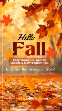 Arancione Hello Fall Instagram Story Template