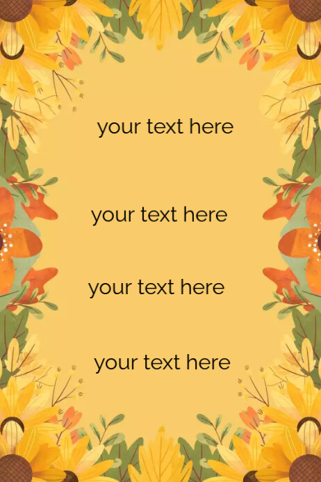 Copy of Orange Floral Floral Template Poster | PosterMyWall