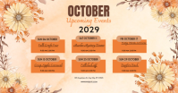 Yellow October Events Isithombe Esabiwe ku-Facebook Template