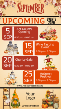 Orange September Events Instagram Story Template