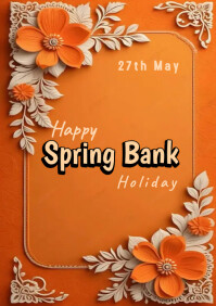 Spring Bank Card Design Spring bank day Template | PosterMyWall