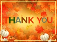 Orange Floral Thank You Yard Sign ป้ายสนาม template