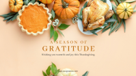สีส้ม Thanksgiving YouTube-Miniaturansicht Template