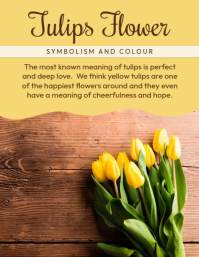 Orange Floral Tulips Symbolism Flyer Pamflet (VSA Brief) template