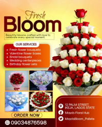 Orange Florist Store Instagram Portrait Video template