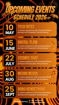 Orange Futuristic Futuristic Culinary Events Instagram Story template