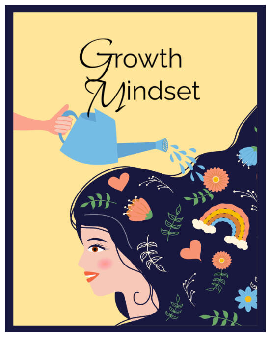 Orange Futuristic Growth Mindset  Instagram Portrait template
