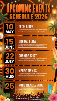 Orange Futuristic Tech Events Instagram Story template