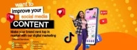 Orange Geometric Boost Your Content  Facebook Cover Photo Facebook-Cover template