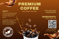 Orange Geometric Coffee Label Design Label 标签 template