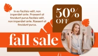Orange Geometric Fall Sale Blog Header template