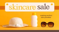 Orange Geometric Skincare Sale Twitter Post Wpis na Twittera template
