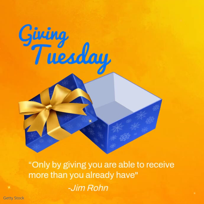 Orange Giving Tuesday Instagram Post Template | PosterMyWall