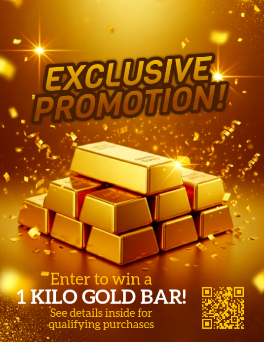 Orange Gold Bar Promotion Flyer Template | PosterMyWall