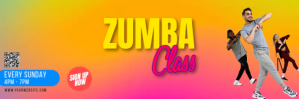 Orange Gradien Zumba Classes Tajuk Twitter template