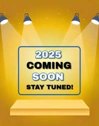 Orange Gradient 2025 Coming Soon Poster/wallboard Póster/Tablero template