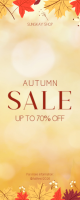 Orange Autumn Sale Banner avvolgibile 2' × 5' Template