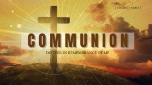 Arancione Communion Service Pantalla Digital Template