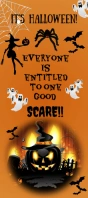 Orange Gradient Halloween Rack Card template