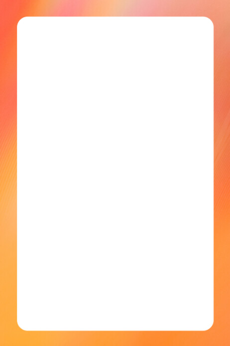 Orange Gradient Page Border Template Poster