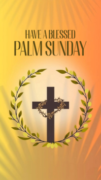 Orange Palm Sunday Instagram Story Template