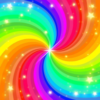 Orange Gradient Rainbow Starburst Light Rays Instagram Post template