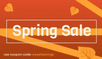 Orange Gradient Spring Sale Tag template