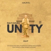 Orange Grunge National Unity Day  Square (1:1) template