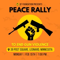 Orange Gun Violence Rally Post template