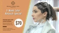 Orange Hair Salon New Offer Banner Facebook-covervideo (16:9) template