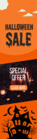 Orange Halloween Special Sale Offer Template Wide Skyscraper Arranha-céu largo