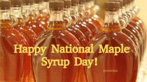 Orange Happy National Maple Syrup Day  Digital Display (16:9) template