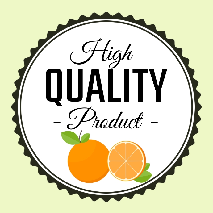 Orange High Quality Label Template | PosterMyWall