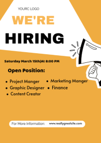Orange Hiring  A4 template