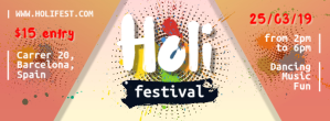 Orange Holi Festival Banners Facebook Omslag Foto template