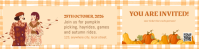 Orange Autumn Festival Invitation Ibhana 2' × 8' Template