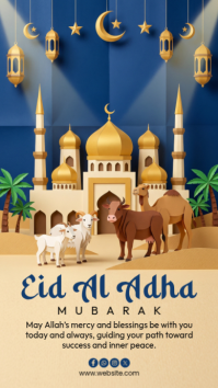 Orange Eid al-Adha Celebration Instagram Story Template