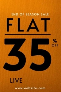 Orange Illustrative End Of Sale Tumblr Graphi template