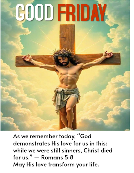 Orange Illustrative Good Friday Flyer Template | PosterMyWall