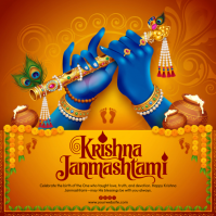Laranja Krishna Janmashtami Celebration Message Instagram Template