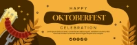 Orange Illustrative Oktoberfest Celebration Day Greeting Banner 2' × 6' template